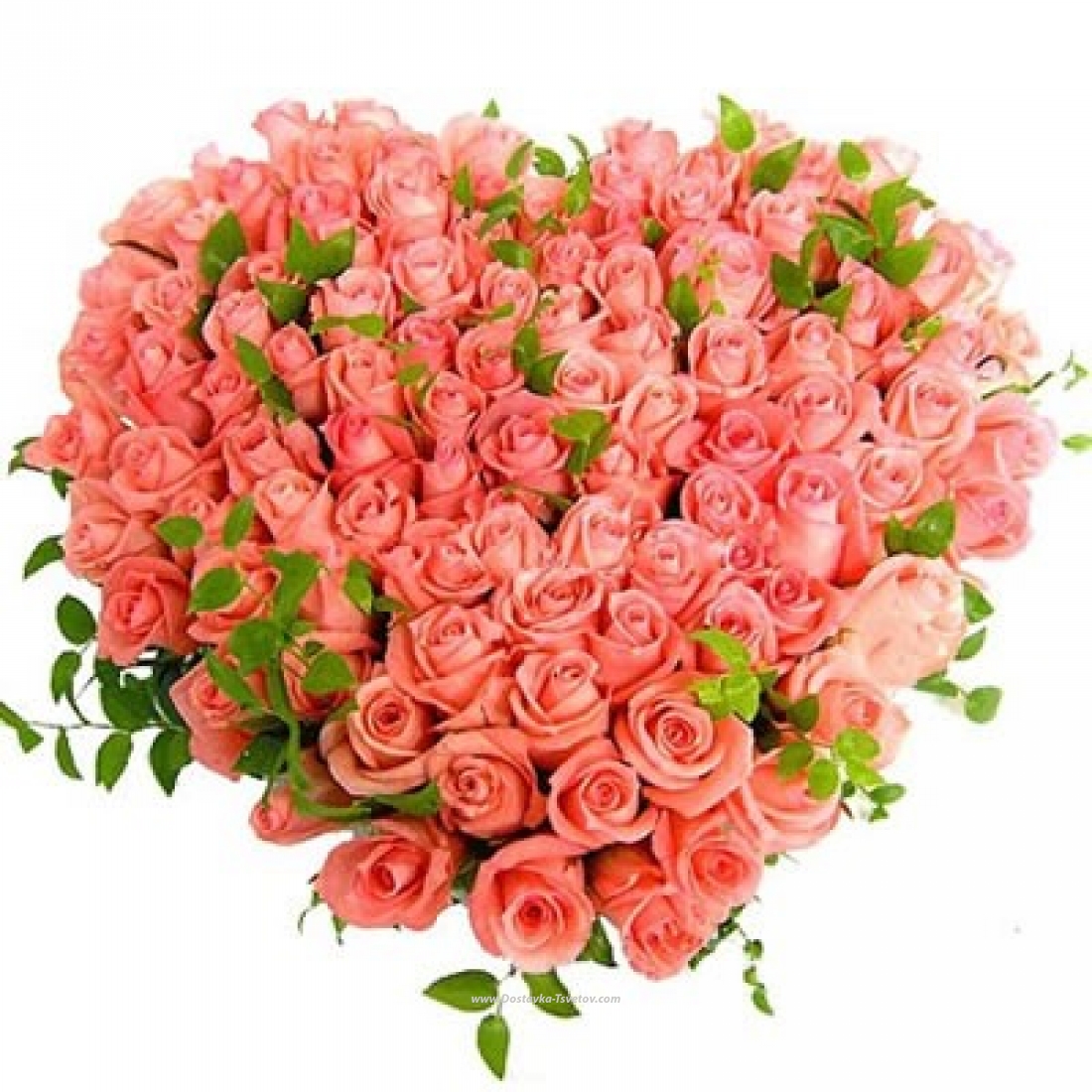 Букет из 101 розы "Сердце Love"