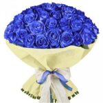Букет из синих роз "Лаванда"