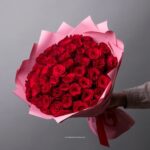 Букет из 51 красной розы "Лоли"