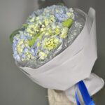 Букет голубых гортензий "Вечер"